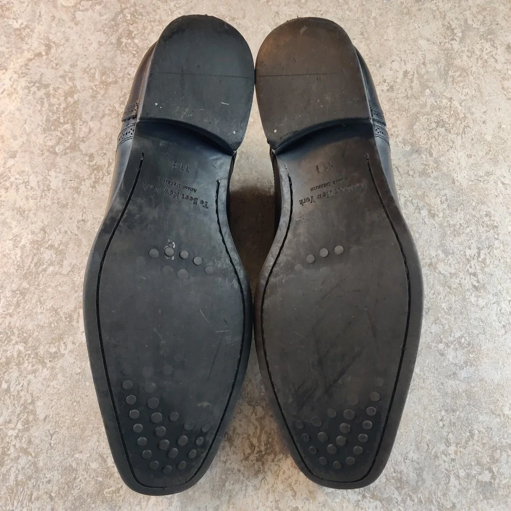 To Boot New York Adam Derrick Black Italian Leather Oxfords Mens 11.5 Italy Made